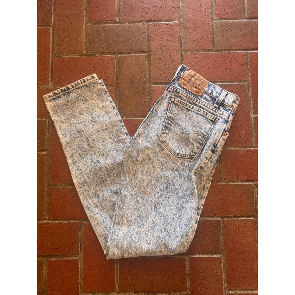 Vintage Levis 506 Acid Wash Jeans Orange Tab Straight Leg Light Blue Denim 30x34